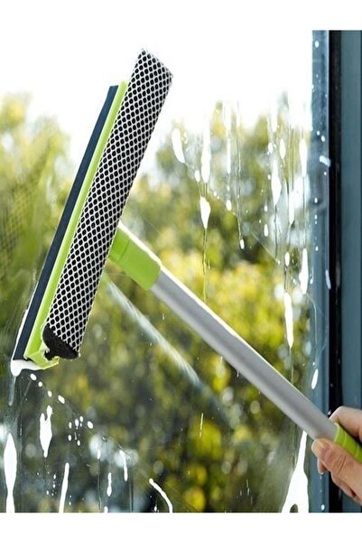 mrtbilisim Pratik Teleskopik Sapli Süngerli Çekçekli Kolay Cam Silme Aleti Uz...