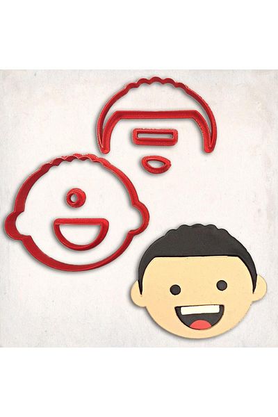 Butedo Children's Face-2 Detail Cookie Mold Set of 6
