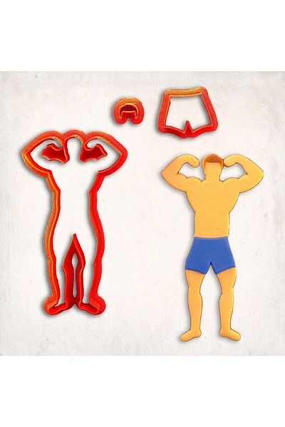 Butedo Men's Athlete Detail Cookie Mold Set 3 Pieces