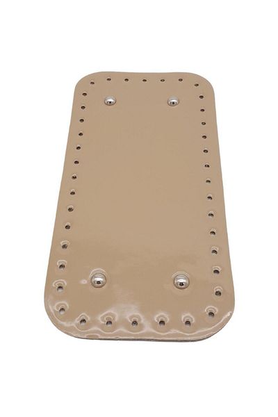 angel çanta aksesuar Angel Bag Accessory Shiny Patent Leather 25x12 cm Rectangular Bag Base Beige Color Silver Metal
