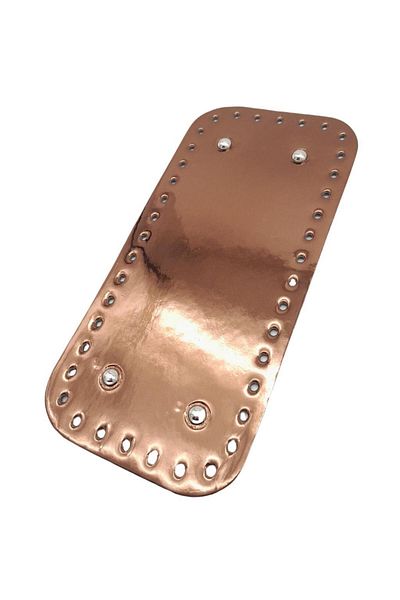 angel çanta aksesuar Angel Bag Accessory Shiny Patent Leather 25x12 cm Rectangular Bag Base Copper Color Silver Metal