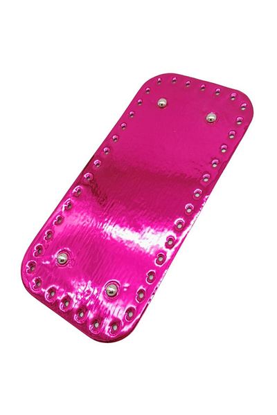 angel çanta aksesuar Angel Bag Accessory Shiny Patent Leather 25x12 cm Rectangular Bag Base Fuchsia Color Silver Metal