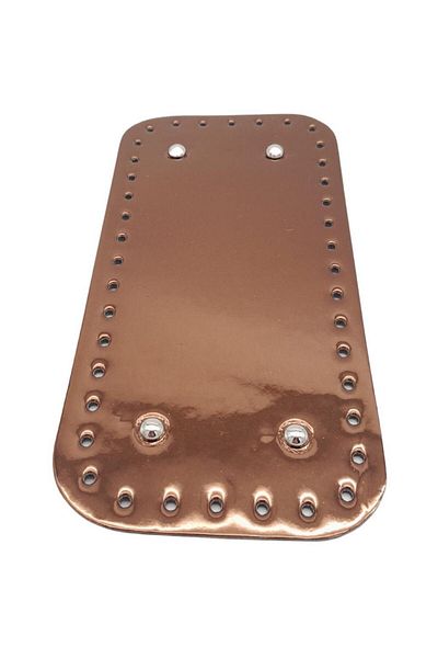 angel çanta aksesuar Angel Bag Accessory Shiny Patent Leather 25x12 cm Rectangular Bag Base Copper Color Silver Metal
