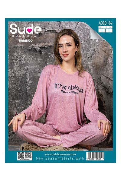 Sude A-300-54 BAMBOO YOUNG LONG SLEEVE PAJAMAS SET