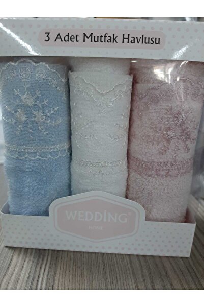 AKDOĞAN TEKSTİL KUTULU 3 LÜ MUTFAK EL HAVLUSU