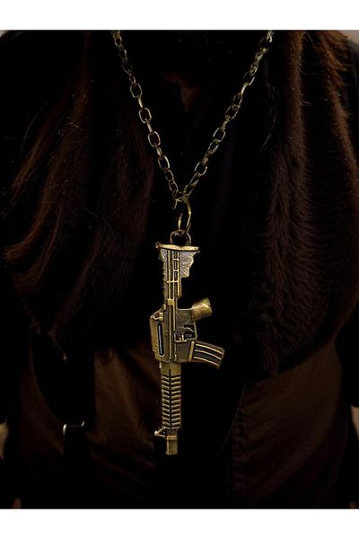 whocares Unisex Heavy Weapon Symbol Chain Necklace - Antique Color Quality