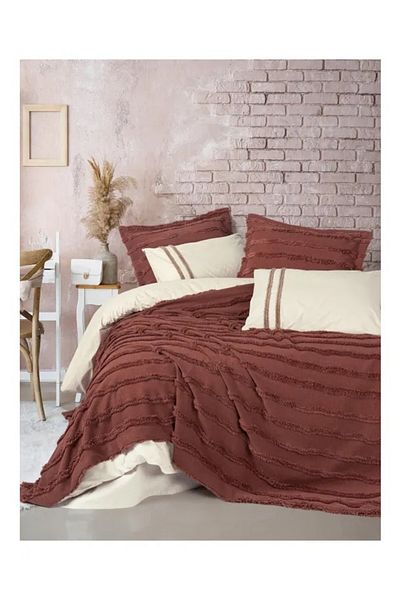 ŞENER HOME Cottonbox Limi - Комплект завивки за двойно легло, калъф Rolf Cinnamon