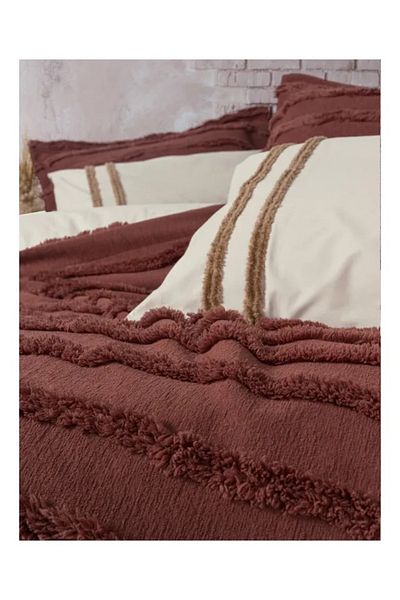 ŞENER HOME Cottonbox Limi - Комплект завивки за двойно легло, калъф Rolf Cinnamon