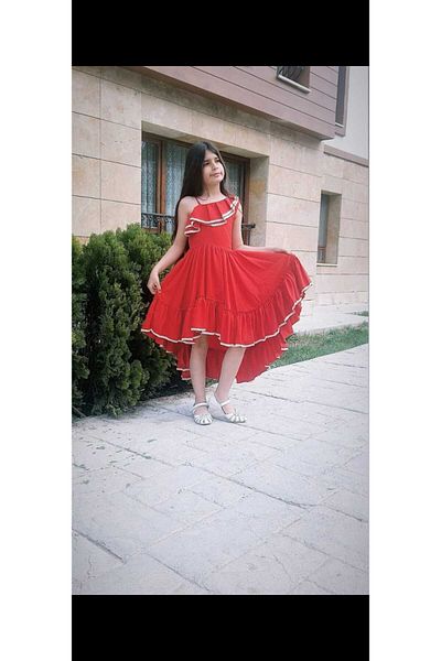 Dilek Girl's tailed trend dress