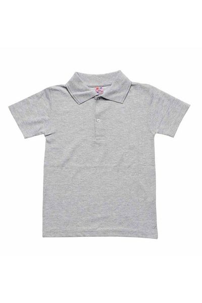 Alme Gray Short Sleeve Straight Collar 6-16 Years Old Child School Lakos T-Shirt T-shirt - 80238-grey