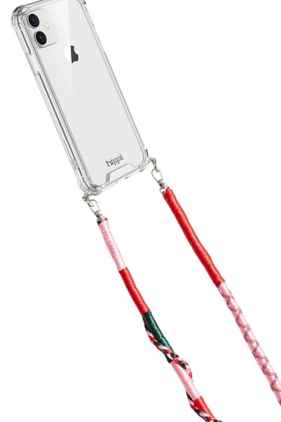 Hippi Begonia Colorful 110 cm Hand Knitted Phone and Bag Strap