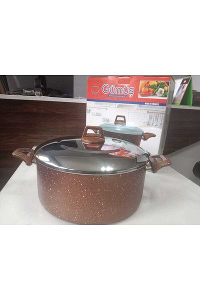 GÜMÜŞ Silver 30 Cm Granite Deep Pot