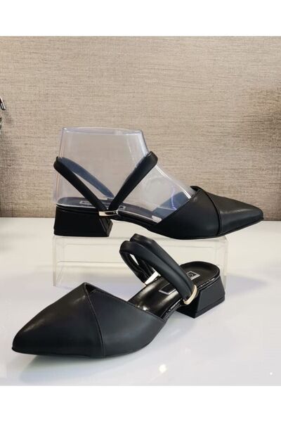 De Scario Pantofi de damă De Scarıo 582 cu toc scurt, cu spatele deschis