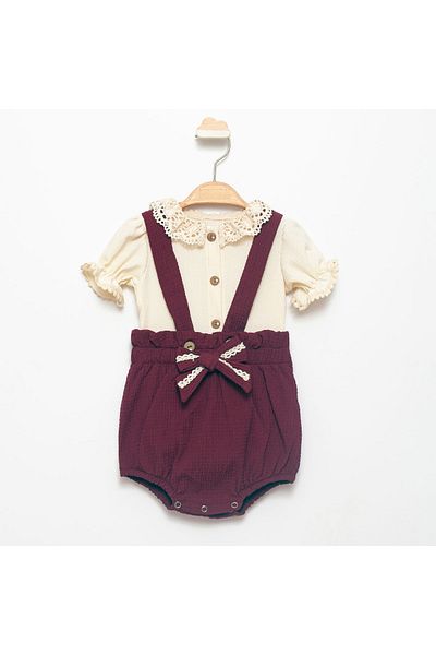 kidsepet Baby Girl & Child Bubble Seersucker Salopet Set