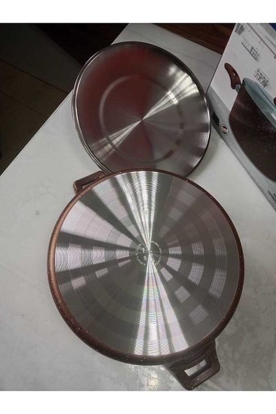 GÜMÜŞ Silver 30 Cm Granite Deep Pot