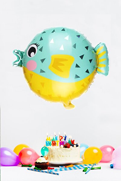 PEKSHOP Balon Balığı Folyo Balon Deniz Canlıları Su Altı Konsept