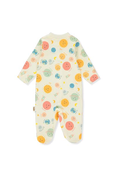 Bebetto ORGANIC INTERLOCK BOOTIES JUMPSUIT (ORGANIC COSMIC SPACE) T 3595