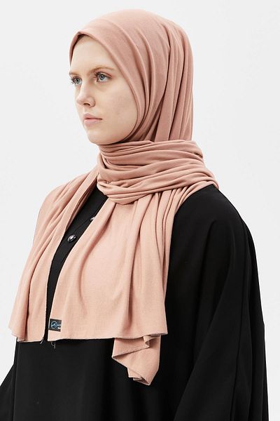 Altobeh Hijab Χτενισμένο Βαμβακερό Σάλι Απλό Μπεζ