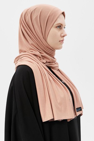 Altobeh Hijab Χτενισμένο Βαμβακερό Σάλι Απλό Μπεζ