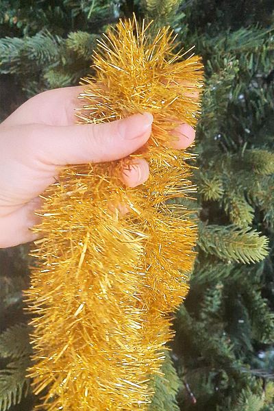 PEKSHOP Sim Garland Thick GOLD 2 μέτρα Στολίδι λαιμού Αξεσουάρ Πρωτοχρονιάτικου πάρτι