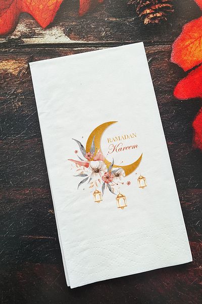 PEKSHOP رمضان كريم مكتوب مائدة افطار رمضان عرض منديل زينة رمضان
