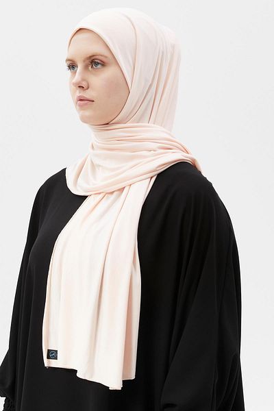 Altobeh Hijab Χτενισμένο Βαμβακερό Σάλι Απλό Πούδρα σε Σκόνη