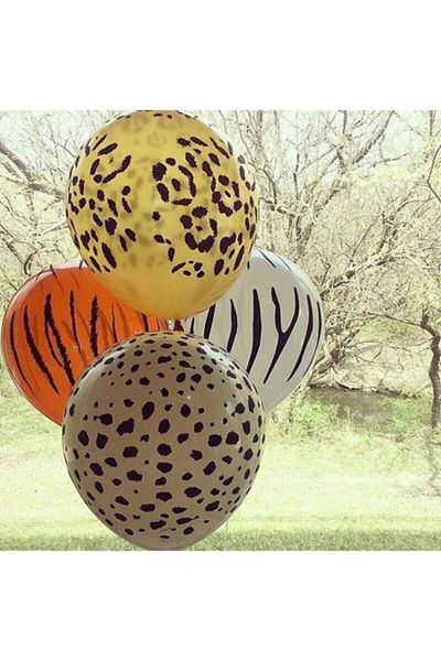 Kalisan 12" Inch Safari Themed Balloon - 5 Pieces Kalisan