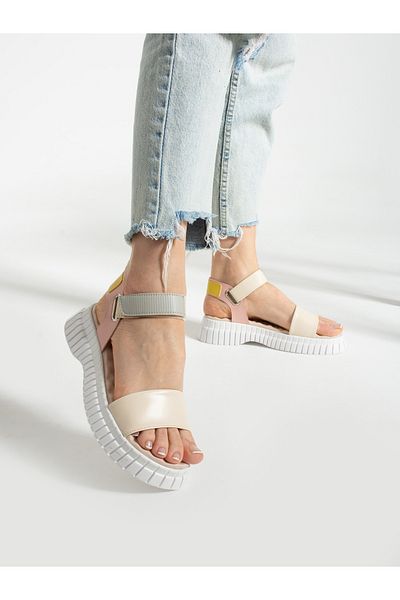 Alemdar Shoes DEJA Cream Massage Sole Women's Sandals