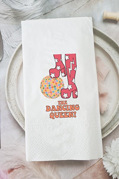 PEKSHOP Dancing Queen Printed Disco Concept Party Napkin Birthday Bachelorett...