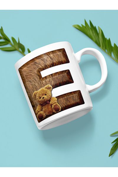 IŞILAY REKLAM كوب على شكل حرف E مع دب