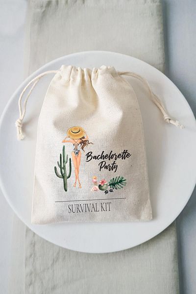 PEKSHOP Bachelorette Party Survival Kit Hangover Kit Pouch - 10 Pieces