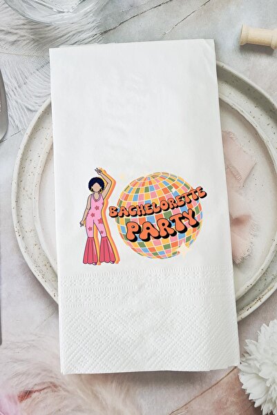 PEKSHOP Retro Disco Concept Party Napkin, Bachelorette Party Napkin, Bride To...