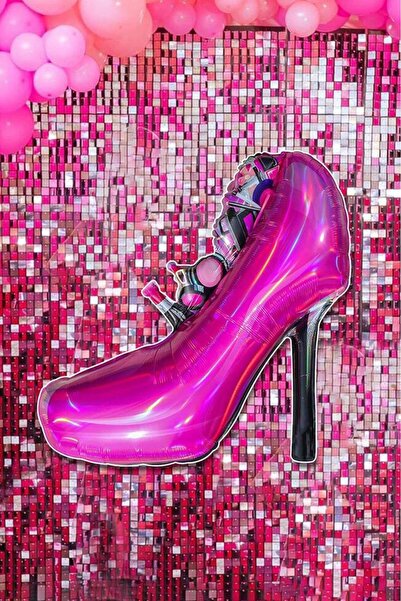 PEKSHOP حذاء بكعب ستيليتو بكعب بالون على شكل بالون فويل 84 سم