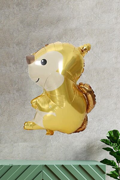 PEKSHOP بالونات عيد ميلاد بمفهوم الغابة على شكل سنجاب