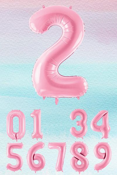 PEKSHOP Pink Number Balloons 75cm Giant Flying Number Balloon