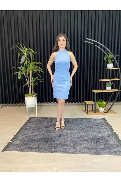 ESPOİRPLUS ROCHIE FĂRĂ MÂNECĂ CAMISOLE DE CULOARE ICE BLUE DE FEMEI