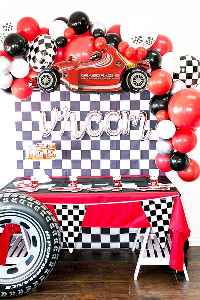 PEKSHOP Formula Race Car Foil Balloon Birthday Balloons