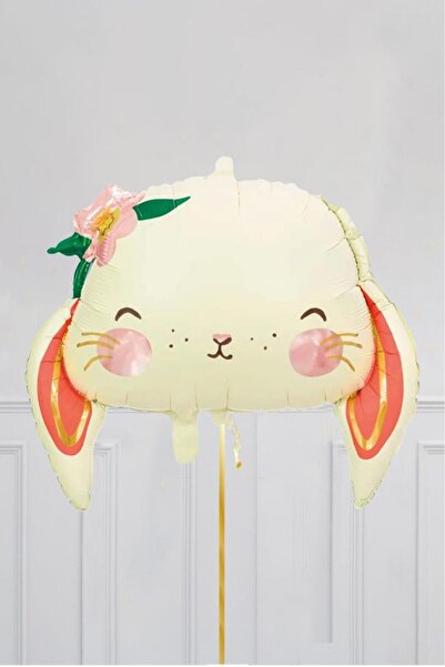 PEKSHOP Çiçekli Tavşan Folyo Balon 60cm