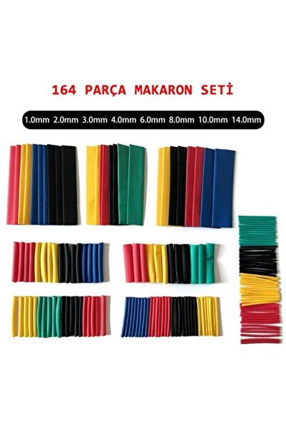 optana 164 Adet Renkli Isıyla Daralan Makaron Seti Kablo Koruyucu Kablo