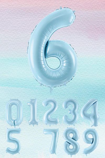 PEKSHOP Blue Number Balloons 75cm Giant Flying Number Balloon