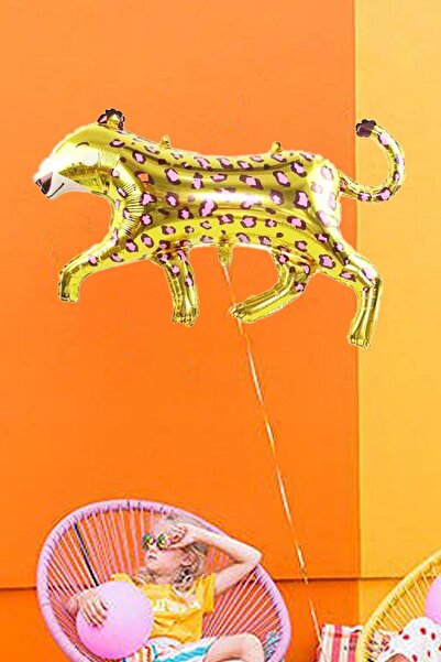 PEKSHOP Gold Panther Foil Balloon Safari Wild Animal Birthday Balloon 70cm
