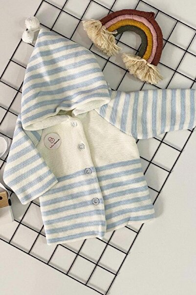 BEBECİBURADA Knitwear Striped Baby Cardigan
