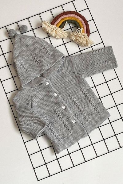 BEBECİBURADA Bebeciburada Knitwear Girl - Baby Boy Cardigan Cotton Fabric