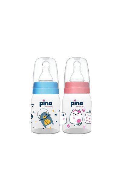 Pine Natura Narrow Mouth Glass Baby Bottle (150 ML) 1pc
