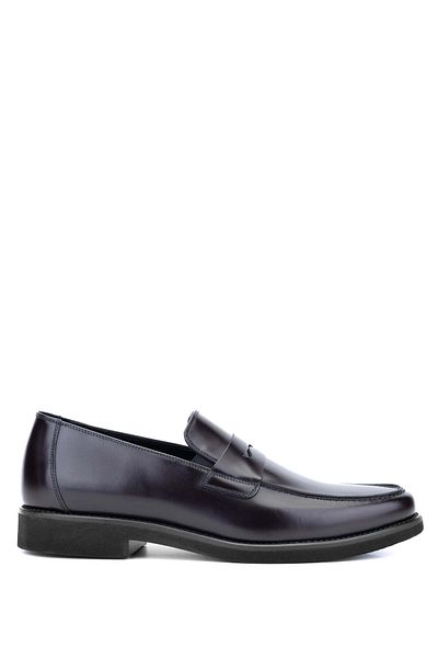 ROSSI Men's Genuine Leather Claret Red Loafer Shoes