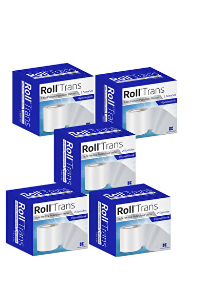 Roll 2,5cmx5cm Hipoalerjenik Şeffaf Polietilen Flaster 5 ADET