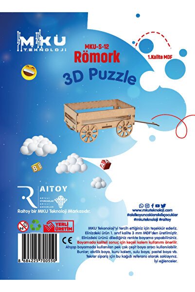MKU-S-12 3D Puzzle Römork