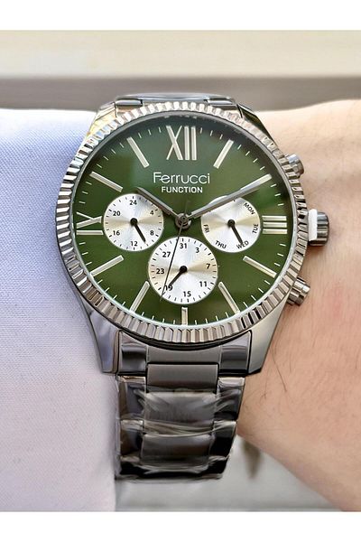 Ferrucci Men's Metal Band Wristwatch