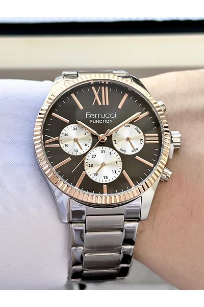 Ferrucci Men's Metal Band Wristwatch