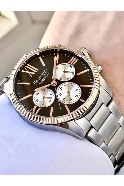 Ferrucci Men's Metal Band Wristwatch